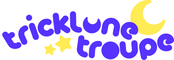 Image of graphically designed words that say tricklune troupe